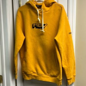 Aeropostale aero fleece M MEDIUM yellow blue A87 men sweatshirt hoodie